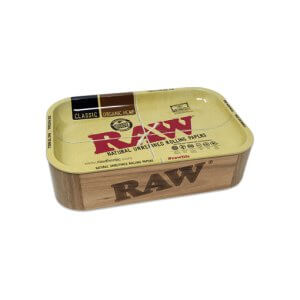 RAW Cache Box | Wooden Cache Box with Metal Tray Lid | Cafe420