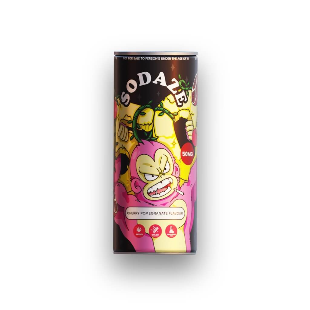 Sodaze | Infused Craft Soda | 50mg | Cherry Pomegranate | Cafe420